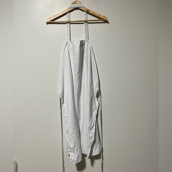 AmeriPride White Cotton Bib Apron - Adjustable Straps, Durable, Unisex - Picture 3 of 6